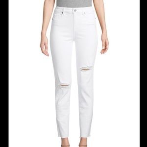 NWOT PAIGE HOXTON SLIM RAW HEM JEANS | 23